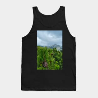 Mountain Pine Tree Scenery Tank Top